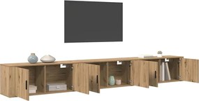 vidaXL Σετ Βαθμιδωτών Ντουλαπιών Τηλεόρασης 3 pcs Artisan Oak