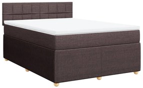 ΚΡΕΒΑΤΙ BOXSPRING ΜΕ ΣΤΡΩΜΑ ΣΚΟΥΡΟ ΚΑΦΕ 140X190 ΕΚ. ΥΦΑΣΜΑΤΙΝΟ 3289754