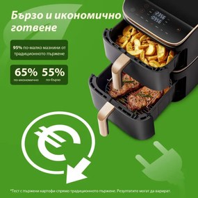 Cosori Turbo Tower Pro CAF-DC123S, 2630W, 10.8 l, 30-230C, 7 προγράμματα, Sync, Smart, Μαύρο/σαμπάνια