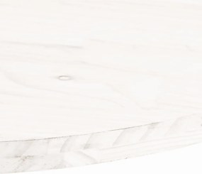 vidaXL Επιφάνεια Τραπεζιού Οβάλ Λευκή 100x50x2,5 εκ. Μασίφ Ξύλο Πεύκου