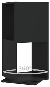 vidaXL Ντουλάπι Περιστρεφόμενο Μαύρο 34,5x34,5x75,5 εκ. Μοριοσανίδα