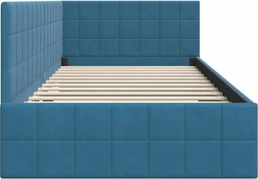 vidaXL Κρεβάτι Γωνίας Μπλε 100 x 200 cm Βελούδο