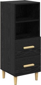 vidaXL Πλαϊνό γραφείο Μαύρη δρυς 34 x 34.5 x 90 εκ Επεξεργασμένο ξύλο