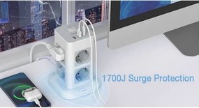 ΠΟΛΎΜΠΡΙΖΑ TOWER SURGE PROTECTOR TESSAN 11 IN 1 TPS03-DE-C