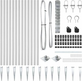 vidaXL Στύλος Περιφράξεων Γαλβανισμένο 25 x 1 m Ατσάλι