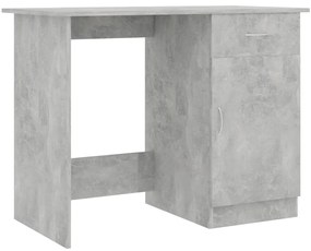 vidaXL Γραφείο Γκρι Σκυροδέματος 100 x 50 x 76 εκ. από Επεξ. Ξύλο