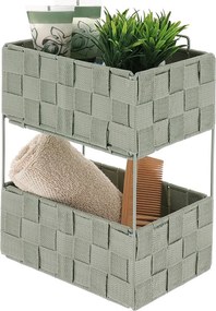 Ραφιέρα Μπάνιου Διπλή (20.5x13x28) T-D Sage Green 84230144
