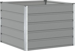 vidaXL Γλάστρα Ανοιχτό γκρι 100 x 100 x 75 εκ Ατσάλι