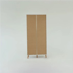 Ντουλάπα Timmy 2D2S Λευκό-Γραφίτη-Γκρι 90x50x199cm