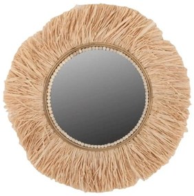 Καθρέπτης Τοίχου Στρογγυλός 724-124-007 78cm Natural Ψάθα