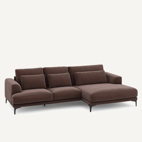 Γωνιακός καναπές XL δεξιός από λινό βελούδο, MARSILE