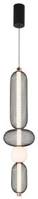 Κρεμαστό Φωτιστικό Οροφής LED 9W IP20 3000K Margot 4311500 Viokef-4311500-Μαύρο-Χρυσό 4311500