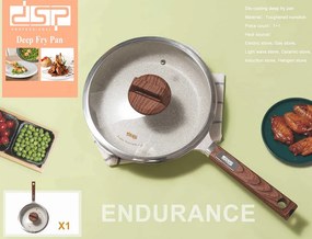 Αντικολλητικό τηγάνι με καπάκι - 2.7L - CA005-CD24-Beige - DSP - 565701