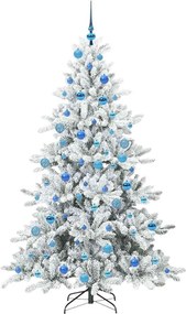 vidaXL Τεχνητό Χριστουγεννιάτικο Δέντρο με Άξονα με βάση Λευκό 180 cm