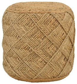 Σκαμπό Vladir Inart φυσικό 100% γιούτα 40x40x40εκ 302-000023-302-000023-Καφέ 302-000023