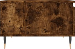 vidaXL Τραπεζάκι Σαλονιού Καπνιστή Δρυς 55x55x36,5εκ. Επεξεργασμ. Ξύλο