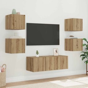 vidaXL Ντουλάπι Τηλεόρασης Τοίχου 30,5 x 35 x 30 cm Επεξεργασμένο ξύλο