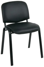 Καρέκλα Στοιβαζόμενη PVC Μαύρο Μέταλλο/PVC/PU 56x62x77cm