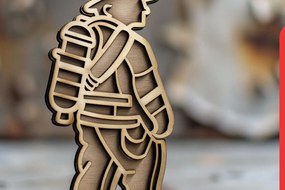 Intra απο ξύλο plywood Χρώμα wenge 3mm-4mm πάχος - Πυροσβεστικό Σήμα Αποκοπής με λέιζερ Δίασταση 30x20 cm INTRAFABR-102383976