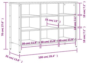 ΠΑΠΟΥΤΣΟΘΗΚΗ ΚΑΠΝΙΣΤΗ ΔΡΥΣ 100 X 35 X 70 ΕΚ. ΑΠΟ ΕΠΕΞΕΡΓ. ΞΥΛΟ 831845