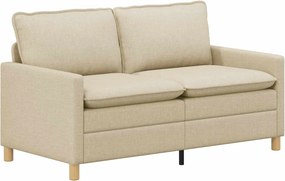 vidaXL Καναπές Κρεμ 156 x 81 x 87,5 εκ Ύφασμα