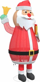 vidaXL Άγιος Βασίλης Χριστουγέννων Θερμό λευκό 100 x 180 cm ύφασμα