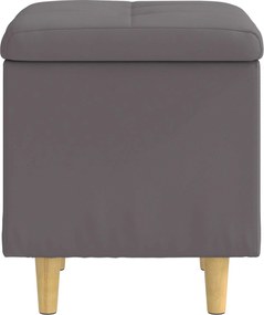 vidaXL Οθωμανικό αποθήκευσης Γκρι 40 x 40 x 45 cm Τεχνητό δέρμα