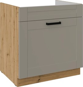 Επιδαπέδιο ντουλάπι Nelor 80 ZL 1S BB-Γκρι σπέσιαλ - Φυσικό