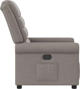 vidaXL Πολυθρόνα Ανακλινόμενη Taupe Υφασμάτινη