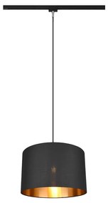 Μοντέρνο Κρεμαστό Φωτιστικό Μονόφωτο Ράγας 40cm 1xE27 Μαύρο Χρώμα Trio Lighting Duoline 73820180