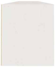 vidaXL Ντουλάπια Τοίχου 2 τεμ. Λευκά 100x30x35 εκ. Μασίφ Ξύλο Πεύκου