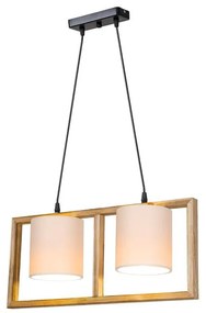 Φωτιστικό οροφής δίφωτο Sereda I Ε14 καφέ - κρέμ 54x14x27 εκ. 54x14x27 εκ.
