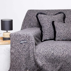 Ριχτάρι Athos Choco-Black Aslanis Home Διθέσιο 180x250cm Cotton-Polyester