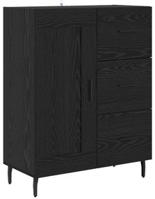 vidaXL Highboard με συρτάρι 2 pcs Μαύρη Οξυά Επεξεργασμένο ξύλο