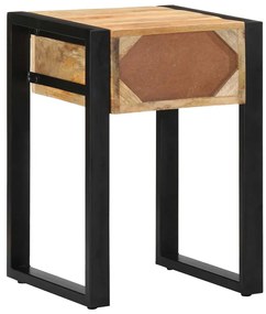 Side Table 35x35x50 cm Στερεό ακατέργαστο ξύλο Mango - Καφέ