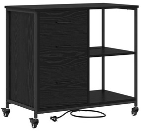vidaXL Γραφείο Ντουλάπι Μαύρη δρυς 76 x 41 x 72 cm Επεξεργασμένο ξύλο