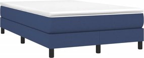 vidaXL Κρεβάτι Boxspring με Στρώμα Μπλε 120x190 εκ. Υφασμάτινο