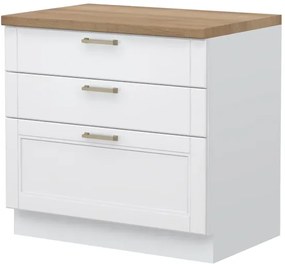 Επιδαπέδιο ντουλάπι Tahoma R-90-3F-Λευκό ματ - 90.00Χ60.00Χ88.00cm