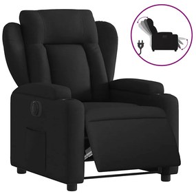 vidaXL Πολυθρόνα Ανακλινόμενη Ηλεκτρική Μαύρη Υφασμάτινη