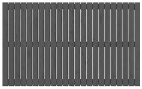 Κεφαλάρι Τοίχου Γκρι 147 x 3 x 90 εκ. από Μασίφ Ξύλο Πεύκου - Γκρι