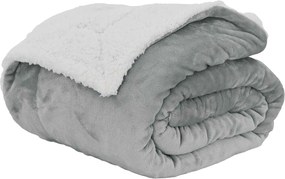 vidaXL Κουβέρτα Γκρι 240 x 270 εκ. Μαλλί