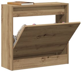 vidaXL Ντουλάπα Παπουτσιών Καρυδιά 60x21x57 εκ Επεξεργασμένο Ξύλο