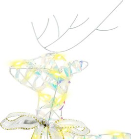 vidaXL LED Ελάφια με 40 LED 2 pcs Θερμό λευκό PET