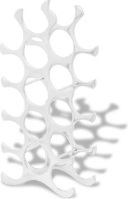 vidaXL Ραφιέρα/Σταντ Κρασιών για 15 Μπουκάλια Ασημί από Αλουμίνιο