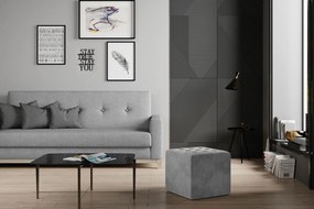 Πουφ Cristophe-Gkri Anoixto - 40.00Χ40.00Χ41.00cm