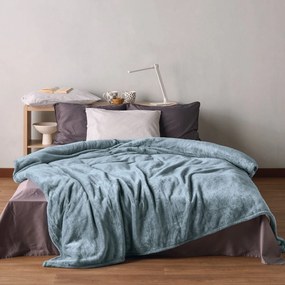 Κουβέρτα Βελουτέ Υπέρδιπλη (220x240) Kentia Loft Yolanda 19 Ciel