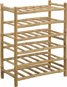 vidaXL Ράφι Κρασιού Φυσικό 57 x 29,5 x 72 εκ. Μπαμπού
