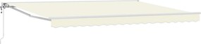 vidaXL Ηλεκτρικό Αναδιπλούμενο Σκίαστρο Κρεμ 4 x 3 μ