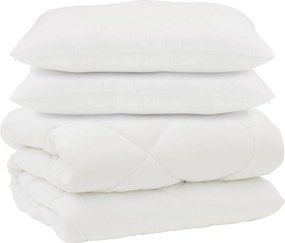 vidaXL Παπλωματοθήκη με Μαξιλάρια με μαξιλάρι 3 pcs Λευκό