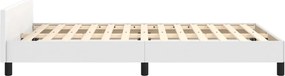 vidaXL Πλαίσιο Κρεβατιού χωρίς στρώμα Λευκό 120x190 εκ.Συνθ. Δέρμα